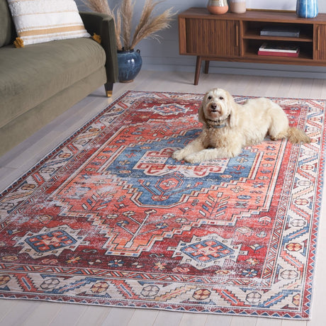 Safavieh Arizona Arz251Q Red/Blue Rug.