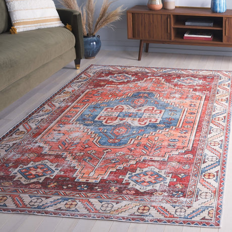 Safavieh Arizona Arz251Q Red/Blue Rug.