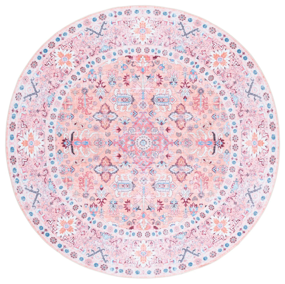 Safavieh Arizona 6'-0" x 6'-0" Rug in Beige / Pink
