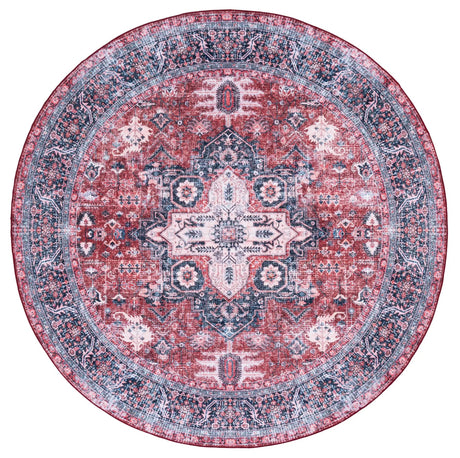 Safavieh Arizona 6'-0" x 6'-0" Rug in Red / Navy