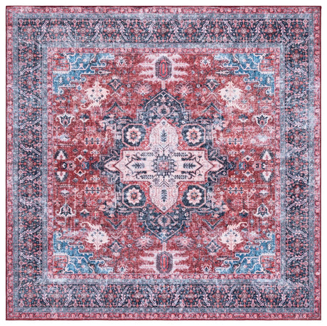Safavieh Arizona 6'-0" x 6'-0" Rug in Red / Navy