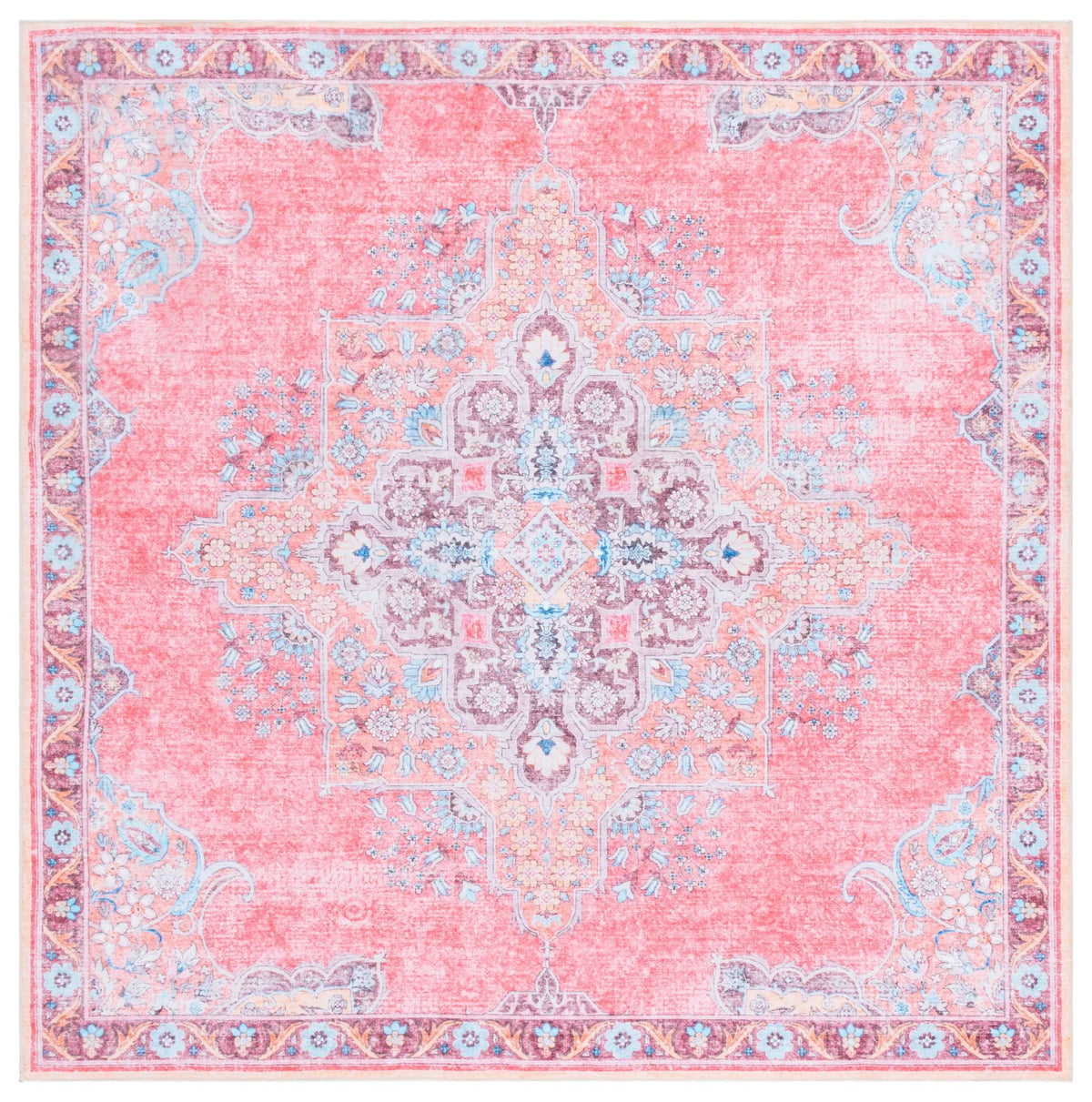 Safavieh Arizona 6'-0" x 6'-0" Rug in Pink / Beige