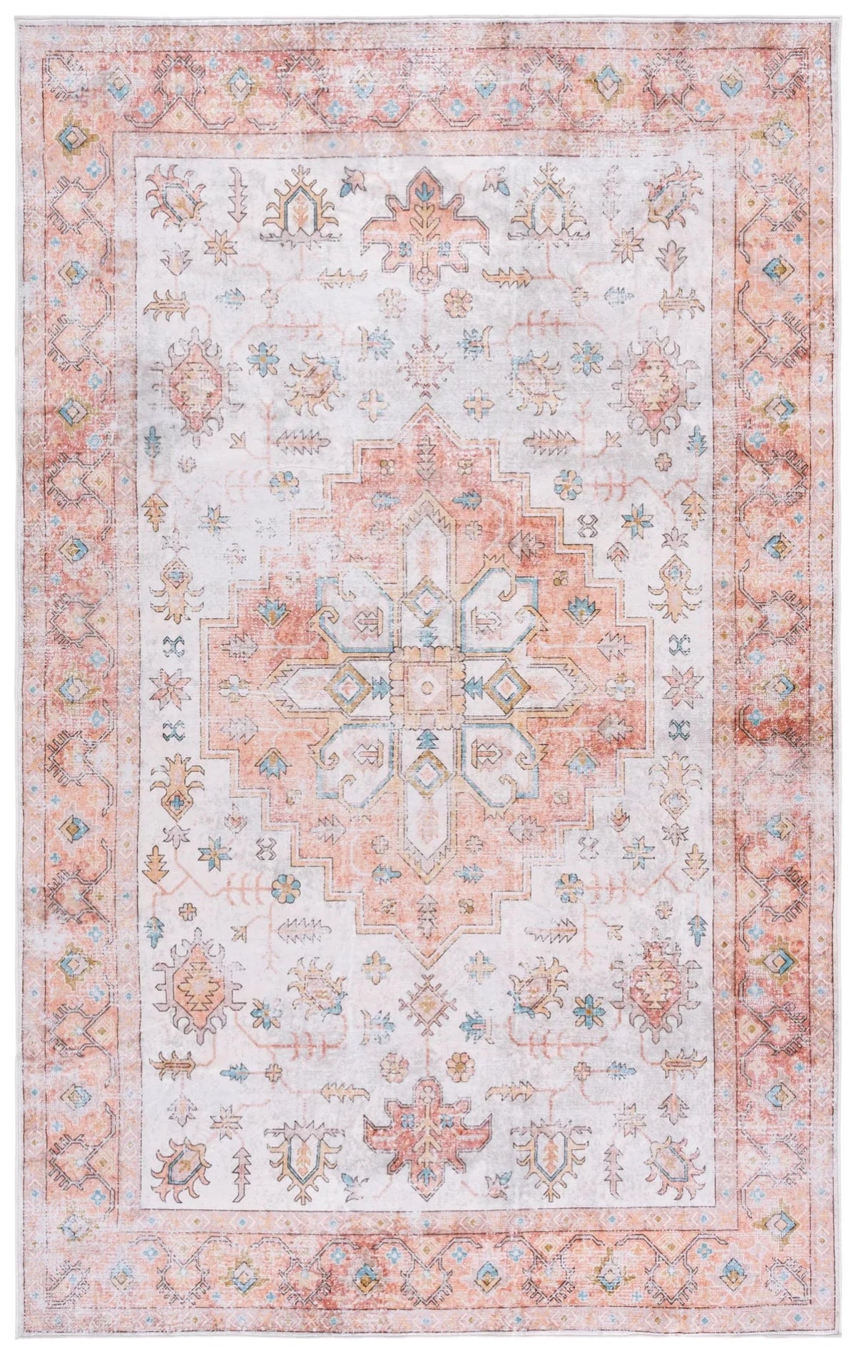 Safavieh Arizona 4'-0" x 6'-0" Rug in Beige / Rust