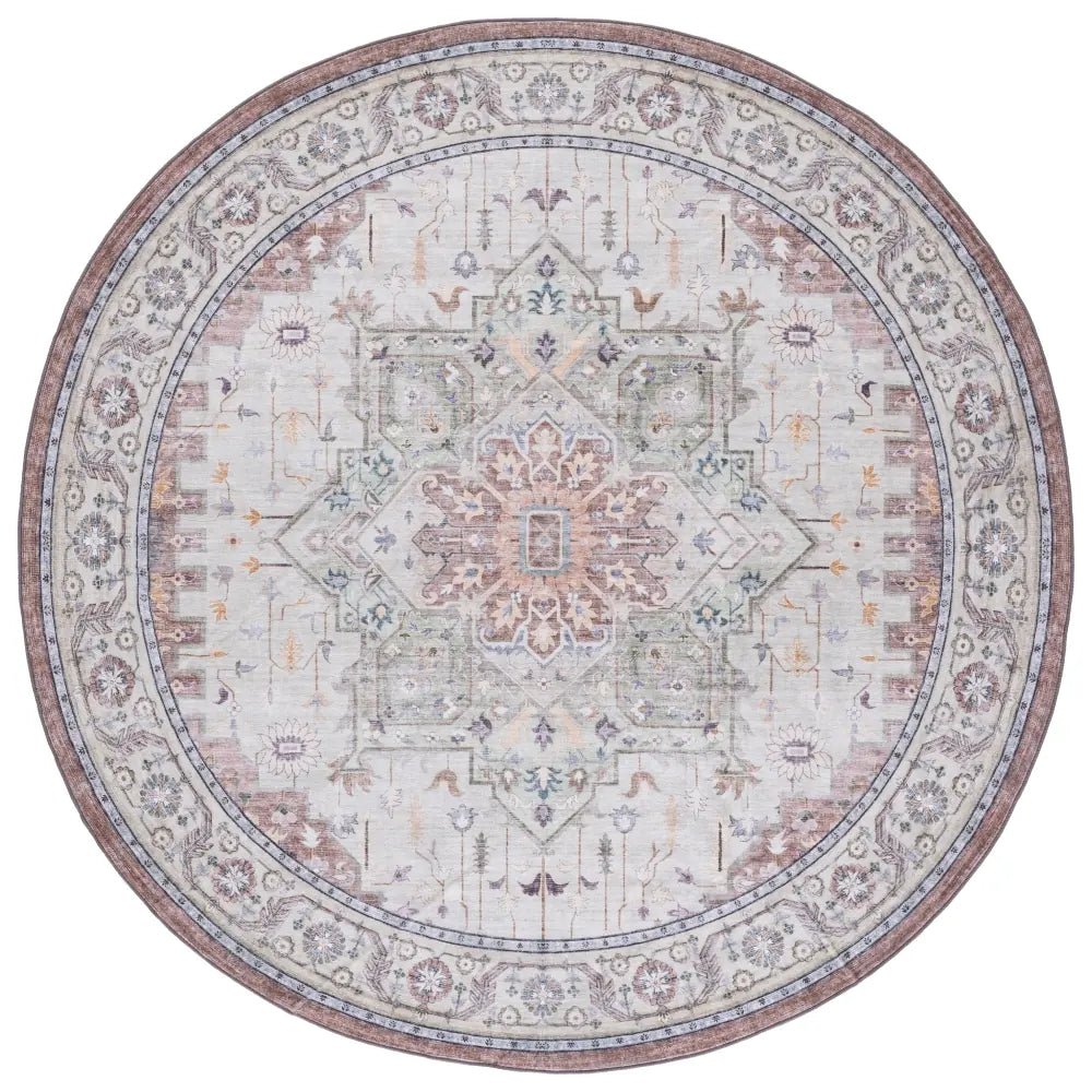 Safavieh Arizona 6'-0" x 6'-0" Rug in Beige Green / Brown