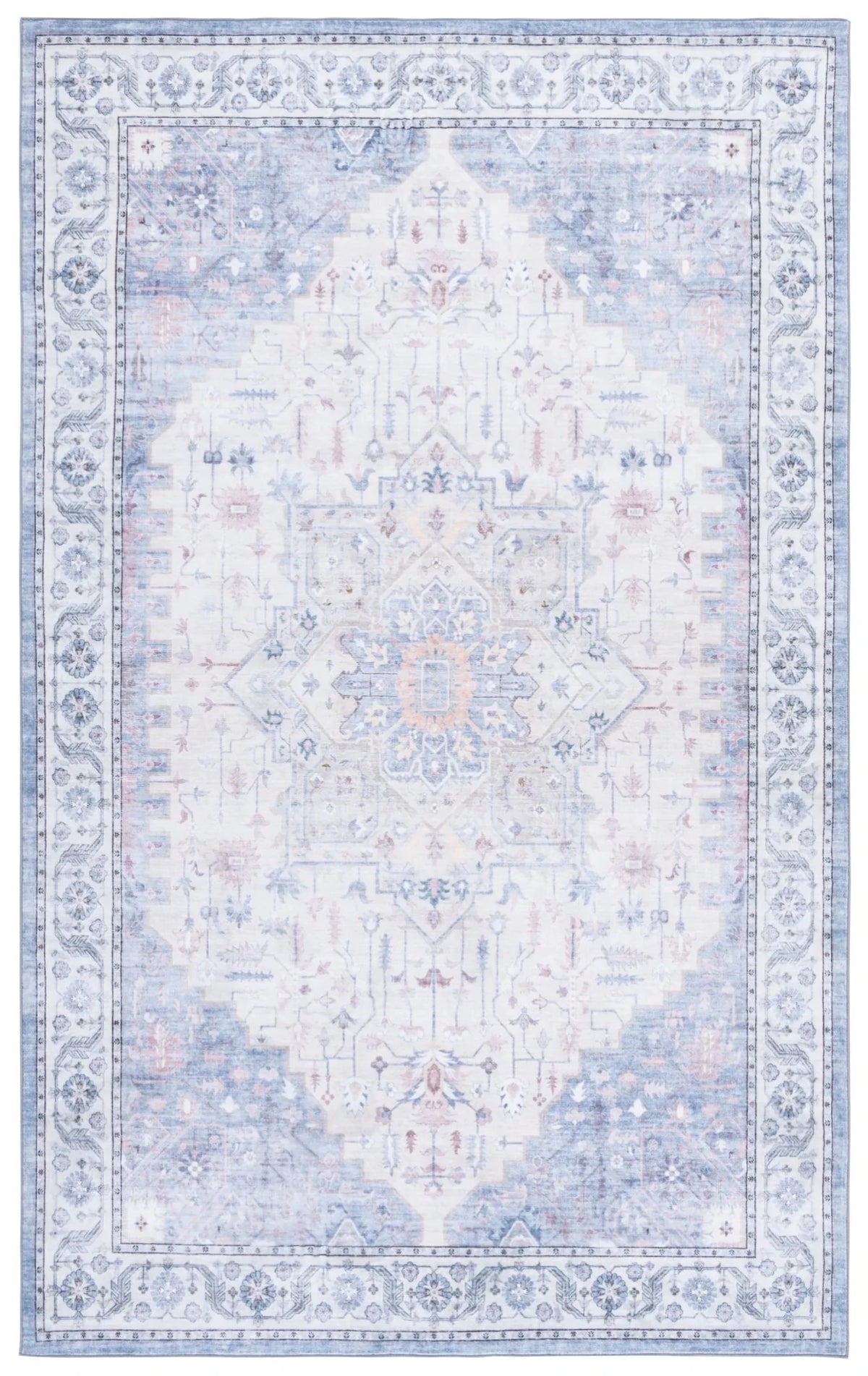Safavieh Arizona 4'-0" x 6'-0" Rug in Beige / Light Blue