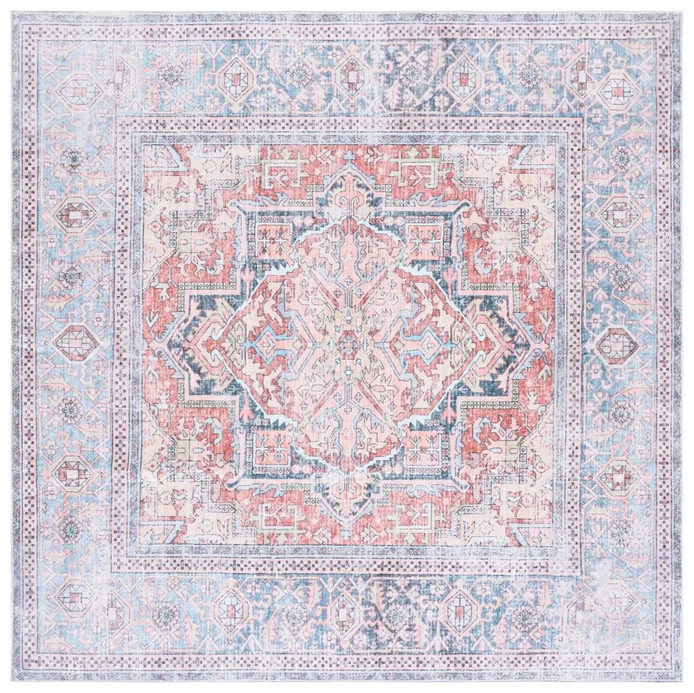 Safavieh Arizona 6'-0" x 6'-0" Rug in Rust / Blue