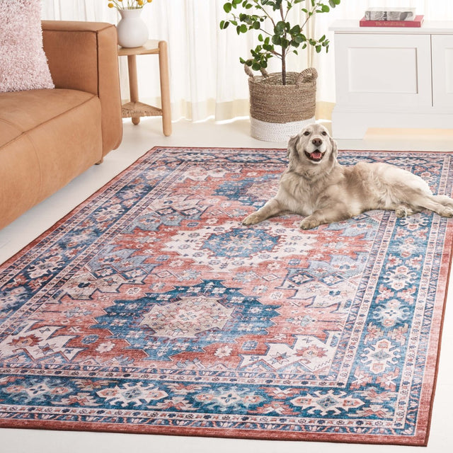 Safavieh Arizona Arz512M Blue/Rust Rug.