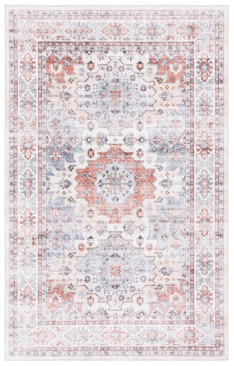 Safavieh Arizona Arz512P Rust/Light Blue Rug.