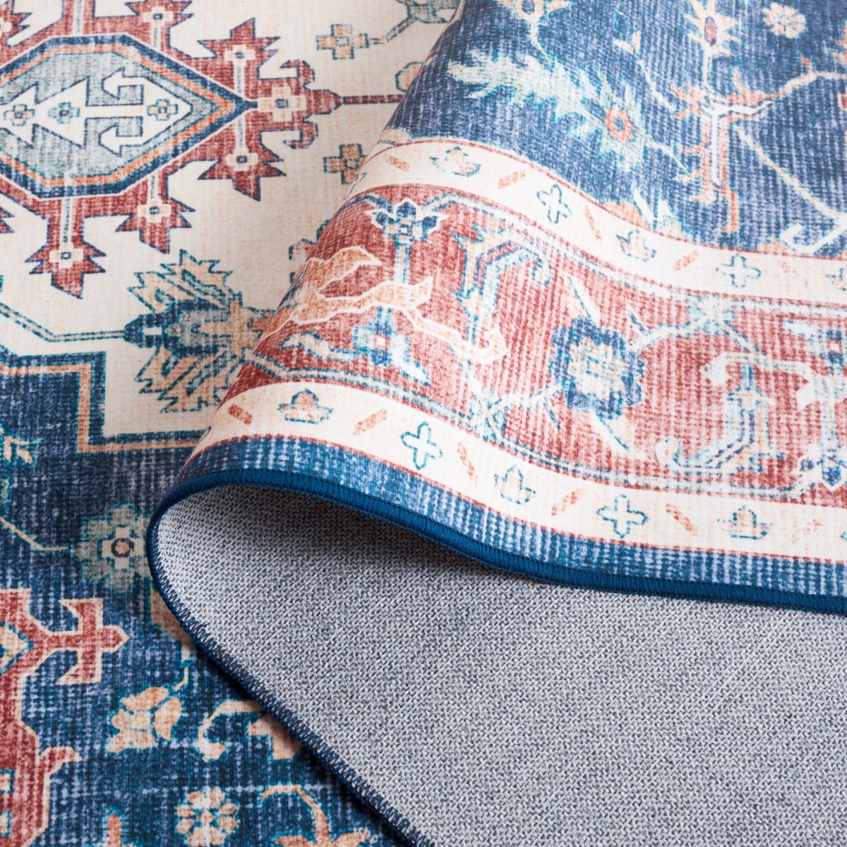 Safavieh Arizona Arz523P Rust/Dark Blue Rug.