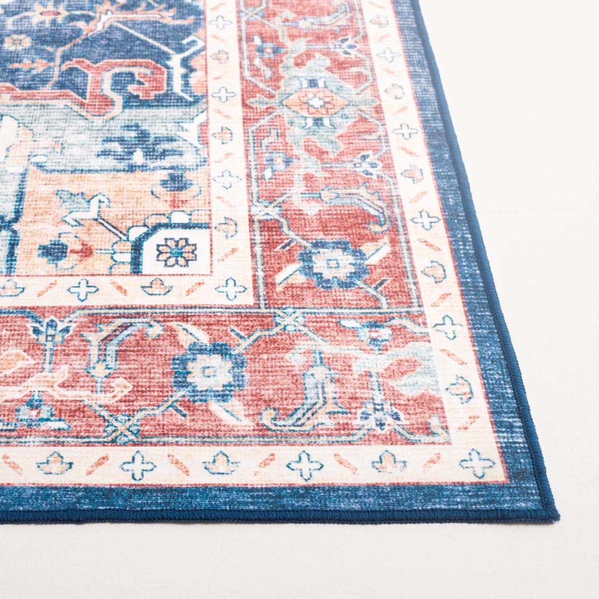 Safavieh Arizona Arz523P Rust/Dark Blue Rug.