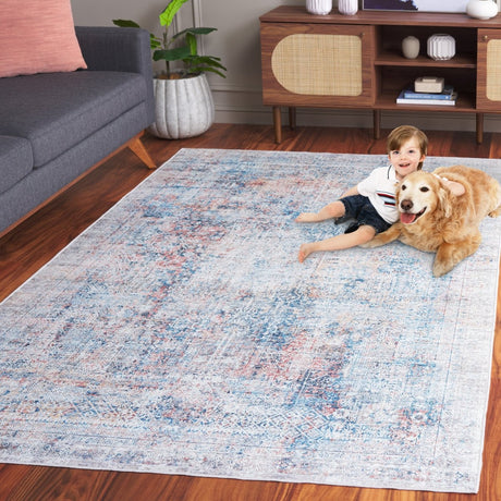 Safavieh Arizona Arz539M Blue/Rust Rug.