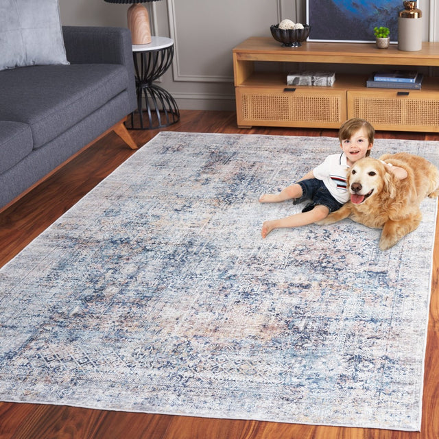 Safavieh Arizona Arz539N Navy/Beige Rug.