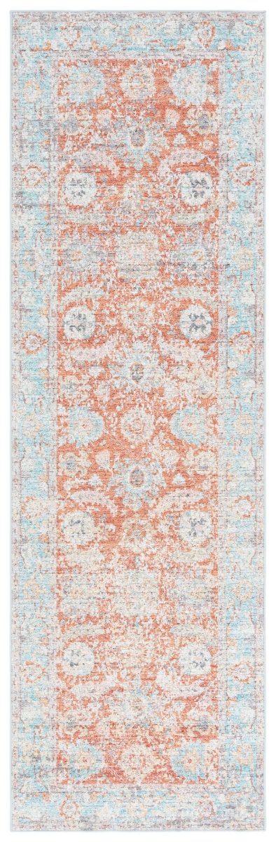 Safavieh Arizona Arz908K Turquoise/Rust Rug.