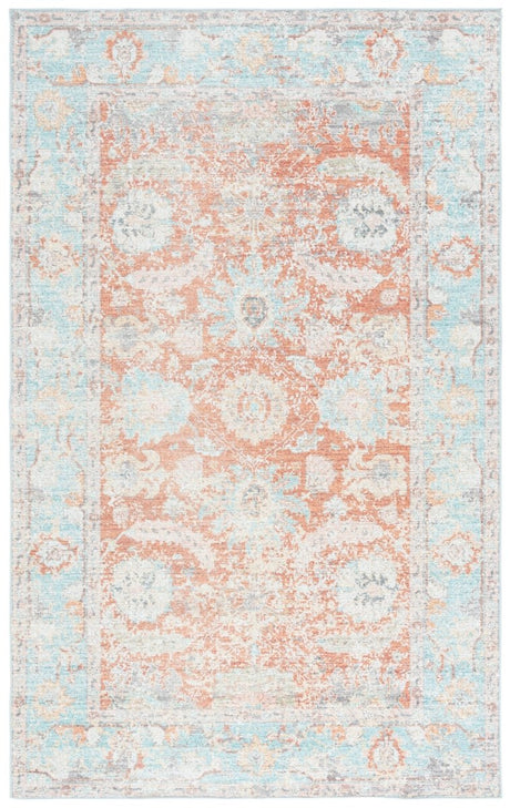 Safavieh Arizona Arz908K Turquoise/Rust Rug.