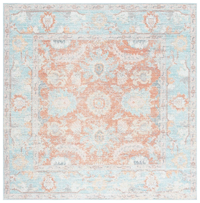 Safavieh Arizona Arz908K Turquoise/Rust Rug.