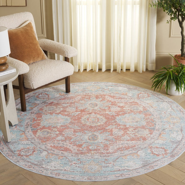 Safavieh Arizona Arz908K Turquoise/Rust Rug.