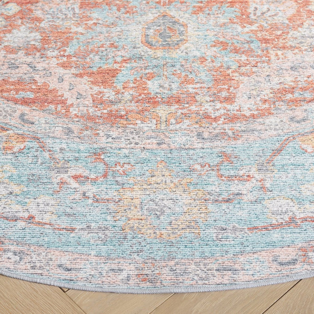 Safavieh Arizona Arz908K Turquoise/Rust Rug.