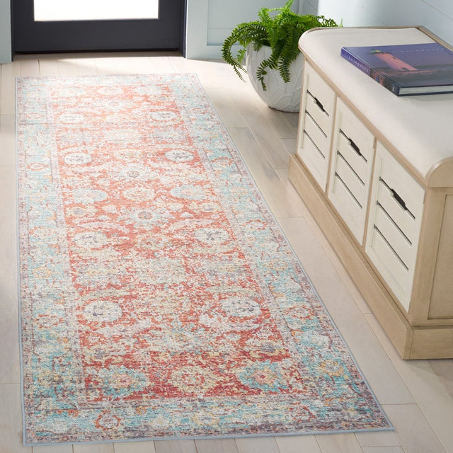 Safavieh Arizona Arz908K Turquoise/Rust Rug.