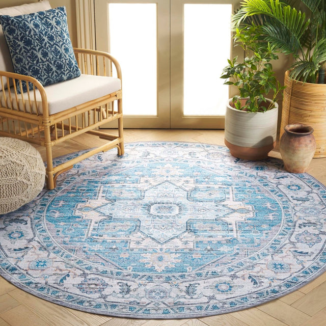 Safavieh Arizona Arz913B Grey/Turquoise Rug.