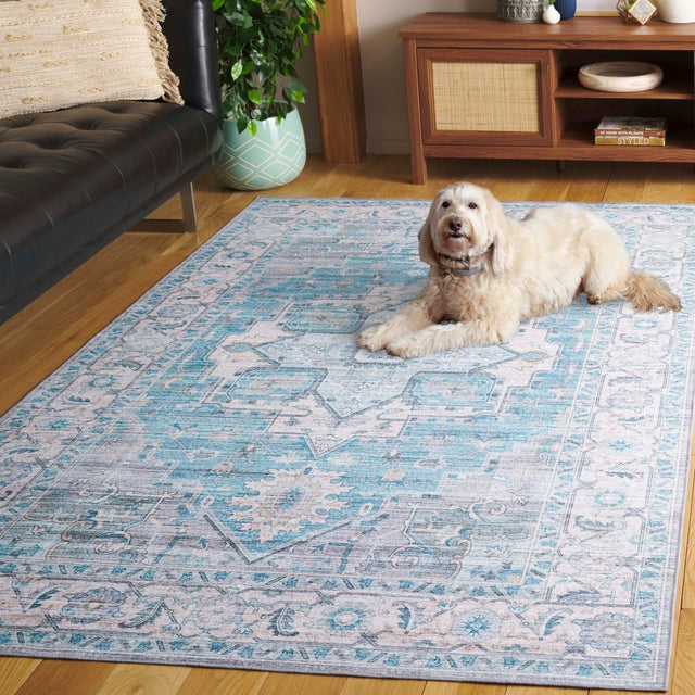 Safavieh Arizona Arz913B Grey/Turquoise Rug.