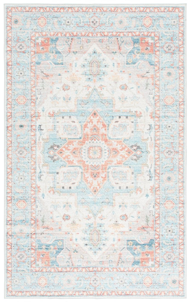 Safavieh Arizona Arz913K Turquoise/Rust Rug.