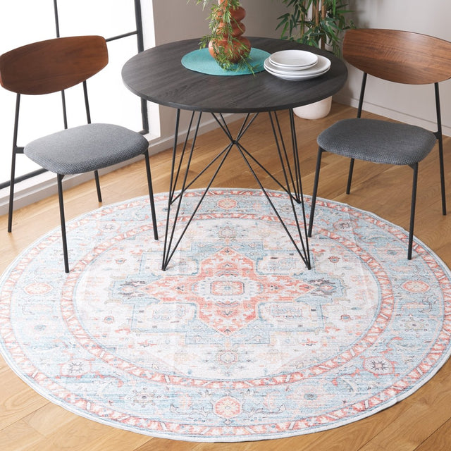 Safavieh Arizona Arz913K Turquoise/Rust Rug.