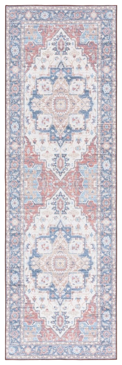 Safavieh Arizona Arz913Q Rust/Blue Rug.