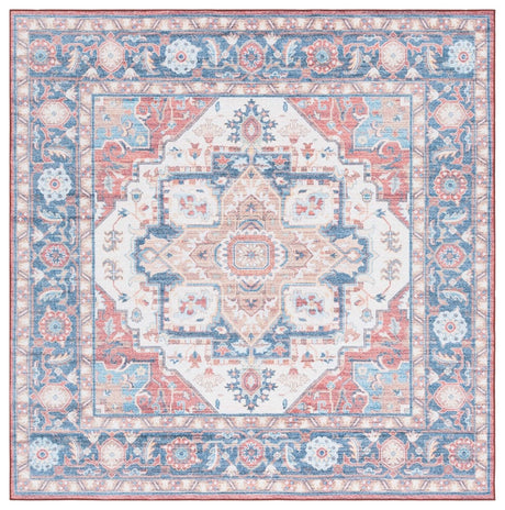 Safavieh Arizona Arz913Q Rust/Blue Rug.