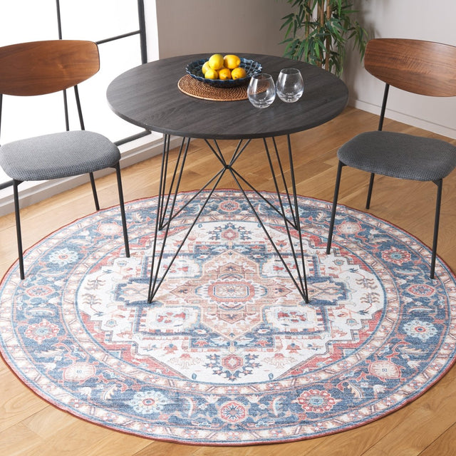 Safavieh Arizona Arz913Q Rust/Blue Rug.