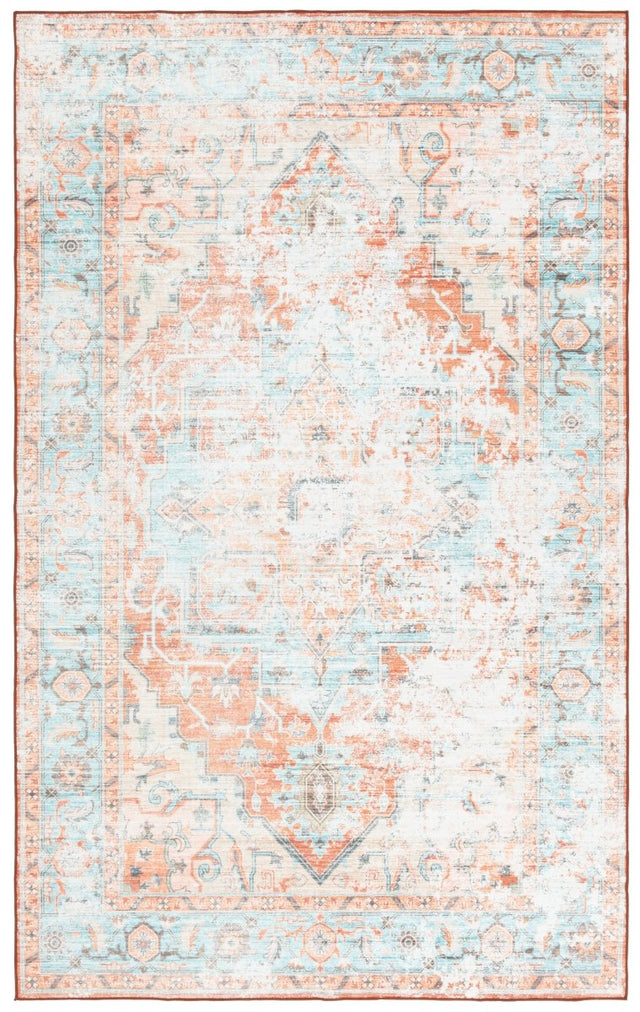 Safavieh Arizona Arz928K Turquoise/Rust Rug.