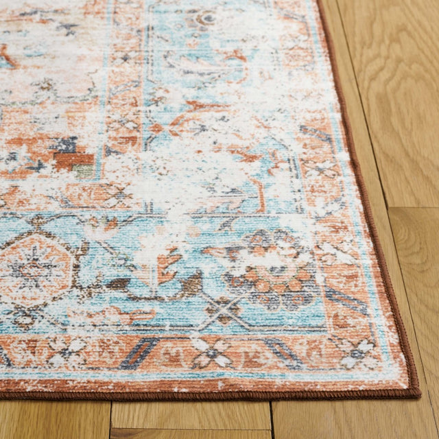 Safavieh Arizona Arz928K Turquoise/Rust Rug.