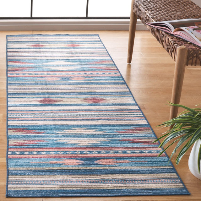 Safavieh Arizona Arz930M Blue/Rust Rug.