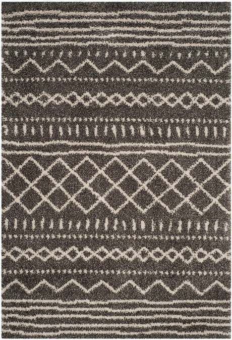 Safavieh Arizona Shag Asg741B Brown/Ivory Rug.