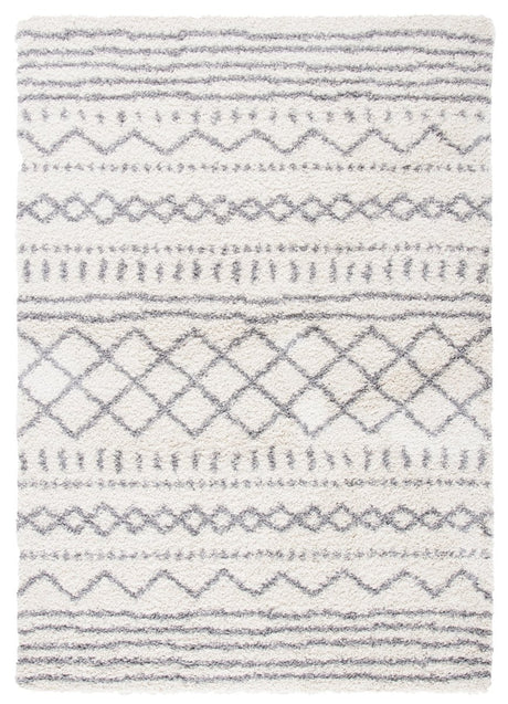 Safavieh Arizona Shag Asg741F Ivory/Grey Rug.