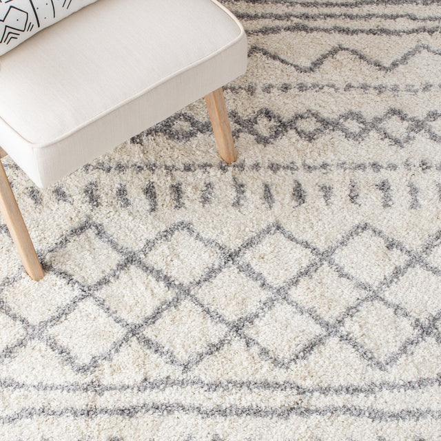 Safavieh Arizona Shag Asg741F Ivory/Grey Rug.