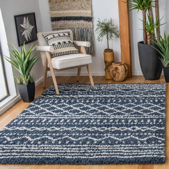 Safavieh Arizona Shag Asg741L Slate Blue/Ivory Rugs.