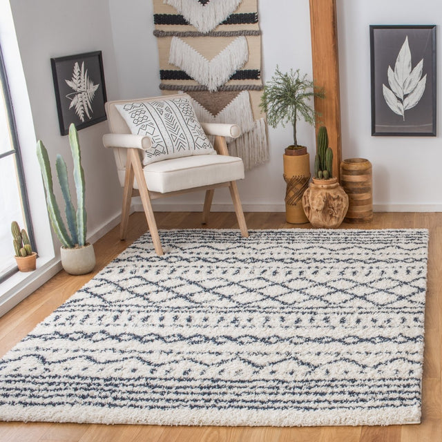 Safavieh Arizona Shag Asg741M Ivory/Slate Rugs.