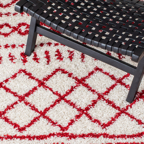 Safavieh Arizona Shag Asg741P Ivory/Red Rugs.