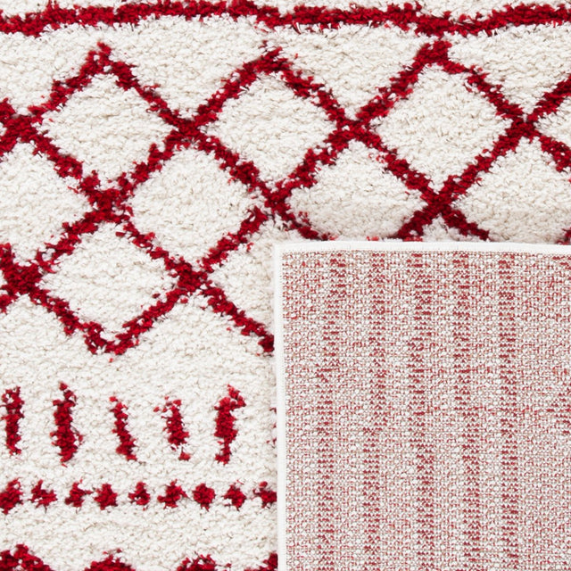 Safavieh Arizona Shag Asg741P Ivory/Red Rugs.