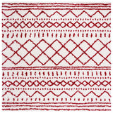 Safavieh Arizona Shag Asg741P Ivory/Red Rugs.