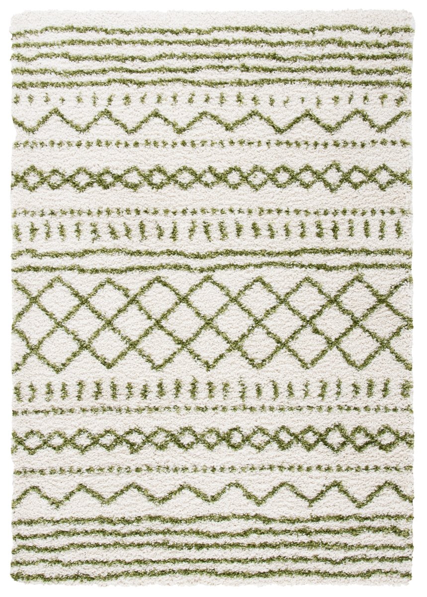 Safavieh Arizona Shag Asg741Y Ivory/Green Rugs.
