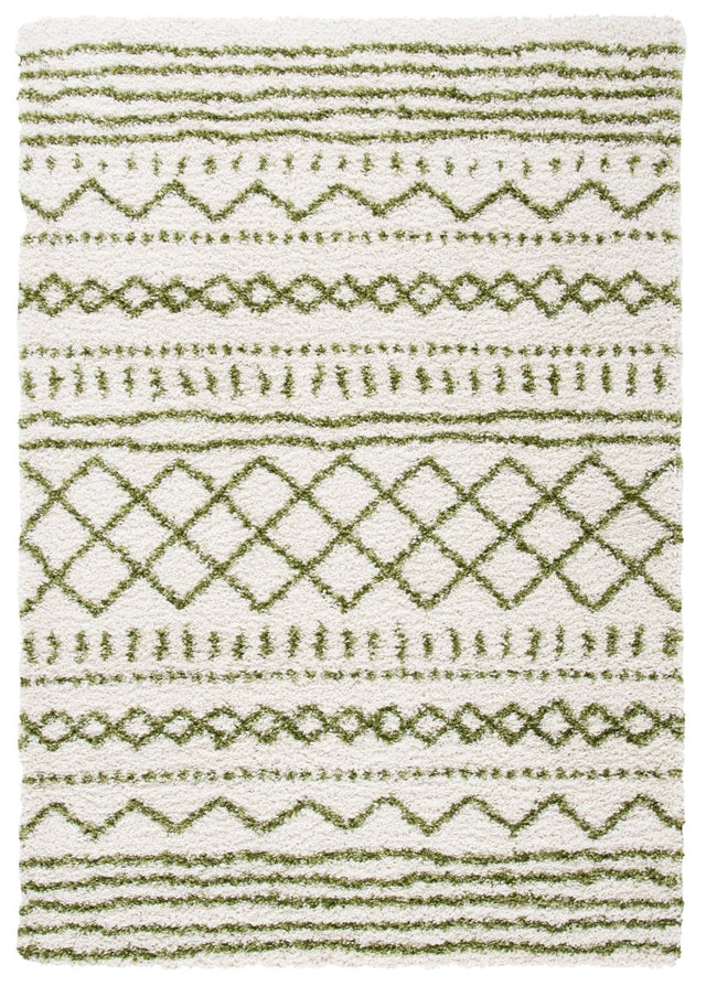 Safavieh Arizona Shag Asg741Y Ivory/Green Rugs.