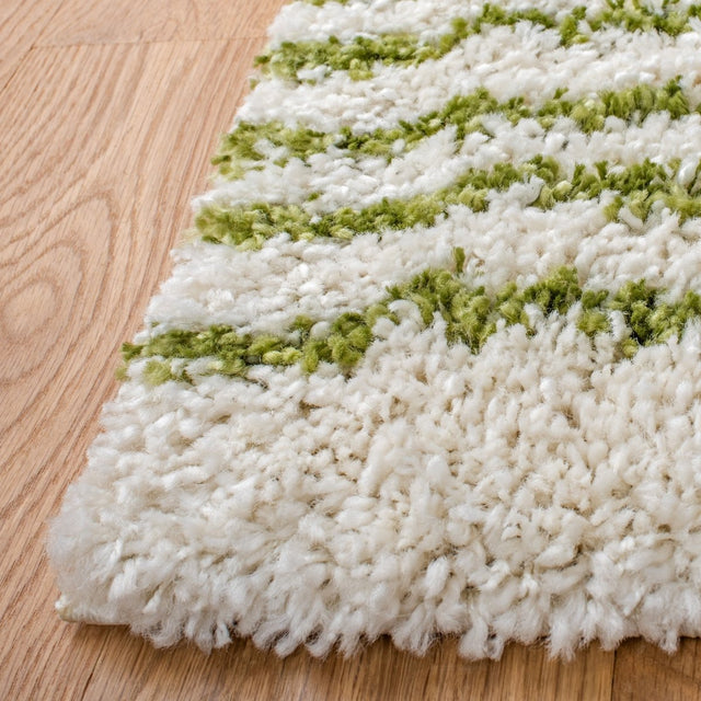 Safavieh Arizona Shag Asg741Y Ivory/Green Rugs.