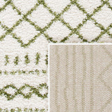 Safavieh Arizona Shag Asg741Y Ivory/Green Rugs.