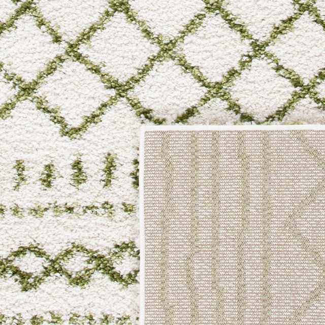 Safavieh Arizona Shag Asg741Y Ivory/Green Rugs.