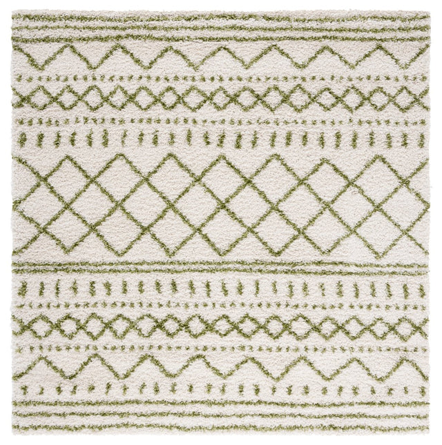 Safavieh Arizona Shag Asg741Y Ivory/Green Rugs.