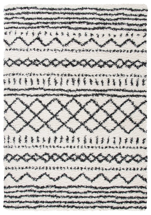 Safavieh Arizona Shag Asg741Z Ivory/Black Rug.