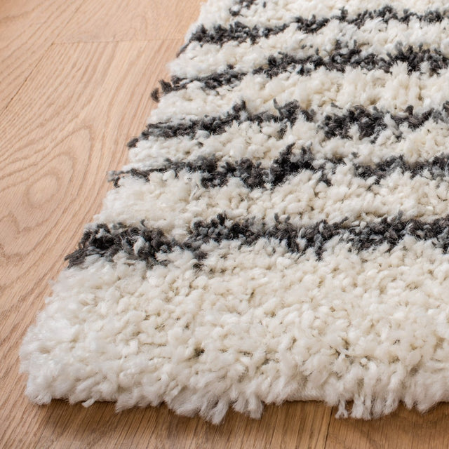 Safavieh Arizona Shag Asg741Z Ivory/Black Rug.