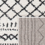 Safavieh Arizona Shag Asg741Z Ivory/Black Rug.