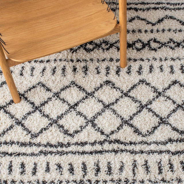 Safavieh Arizona Shag Asg741Z Ivory/Black Rug.